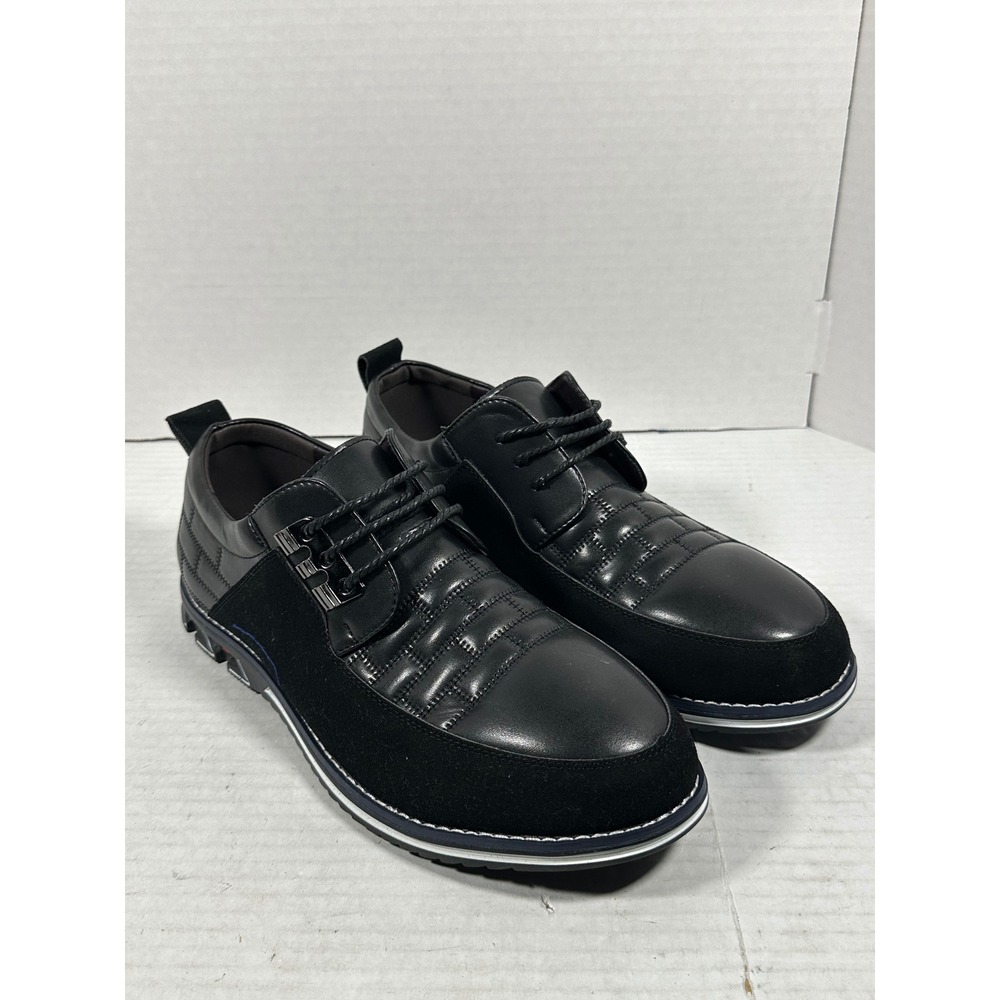 Gatsby Mens Black Hybrid Dress Shoes Quilted Mixed Media Fashion Sneaker US 10.5